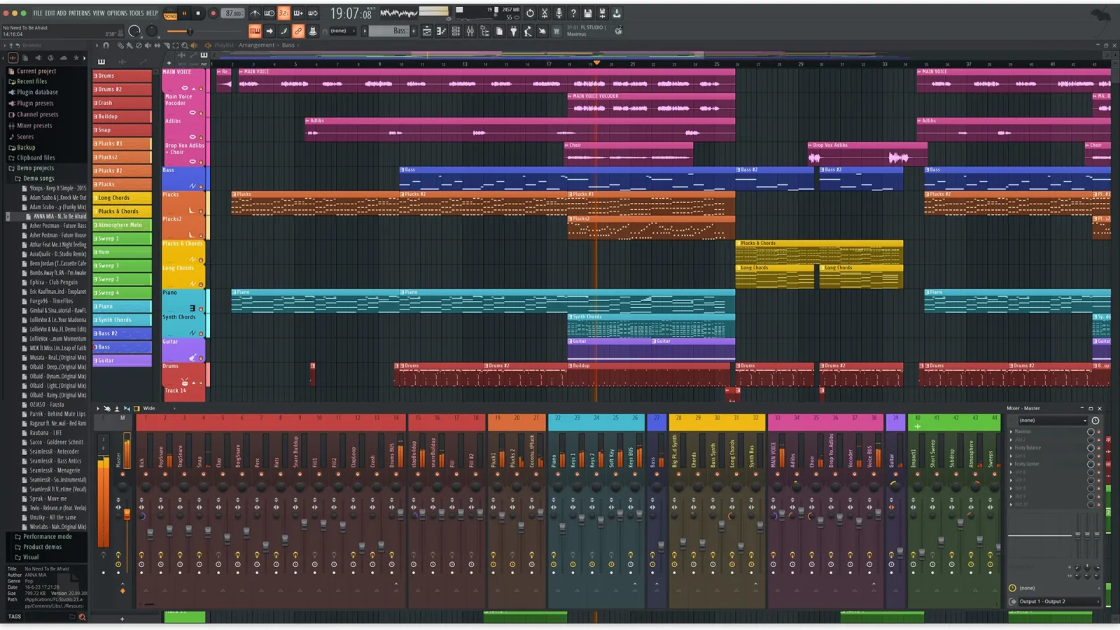 Capture d'écran du logiciel de production musicale FL Studio