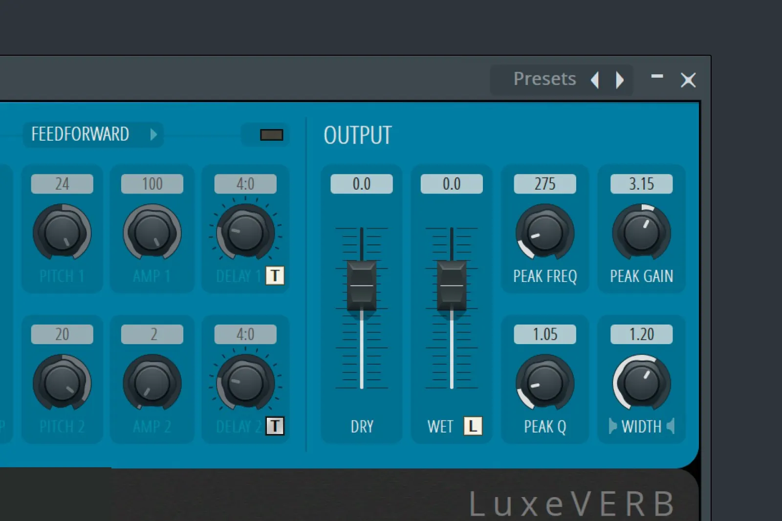 Plug-in de réverbération Luxeverb dans FL Studio