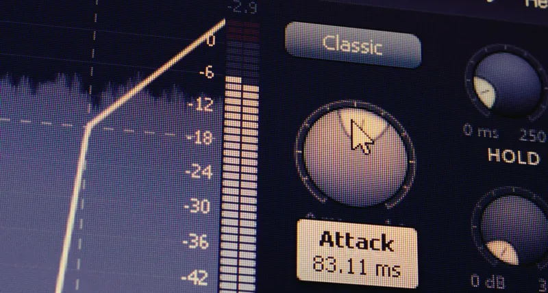 Plugin compresseur, réglage du temps d'attaque en mixage