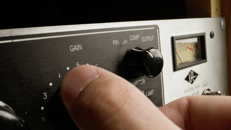 Réglage du gain sur un préampli Universal Audio 610